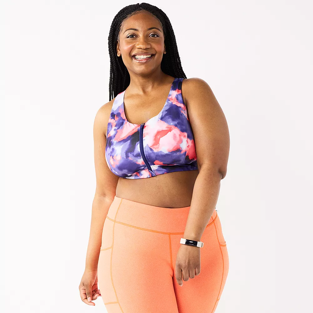 Plus Size Tek Gear® Zip-Front Medium Impact Sports Bra - Image 10