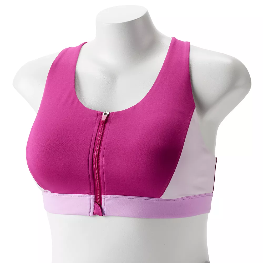 Plus Size Tek Gear® Zip-Front Medium Impact Sports Bra - Image 14