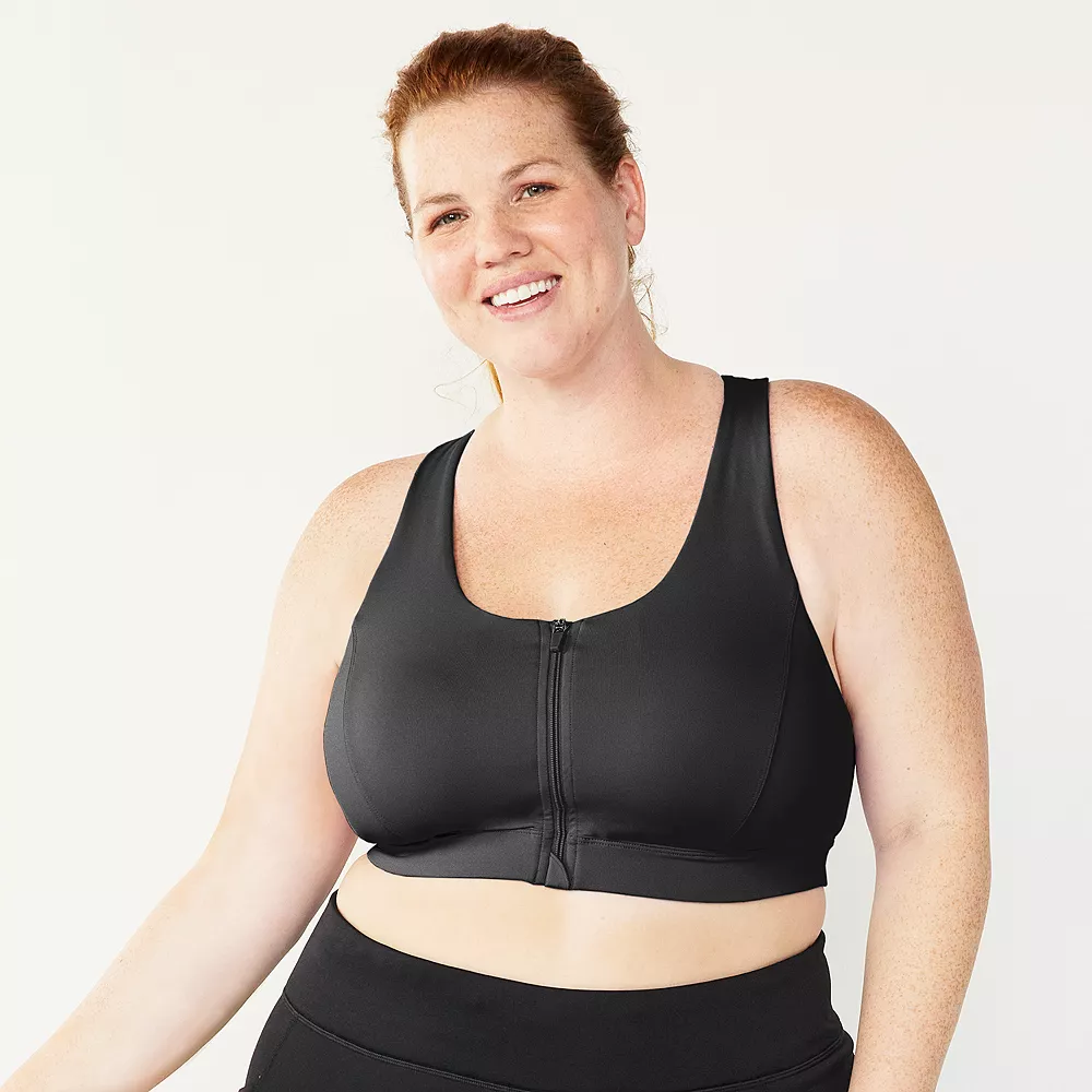 Plus Size Tek Gear® Zip-Front Medium Impact Sports Bra - Image 3