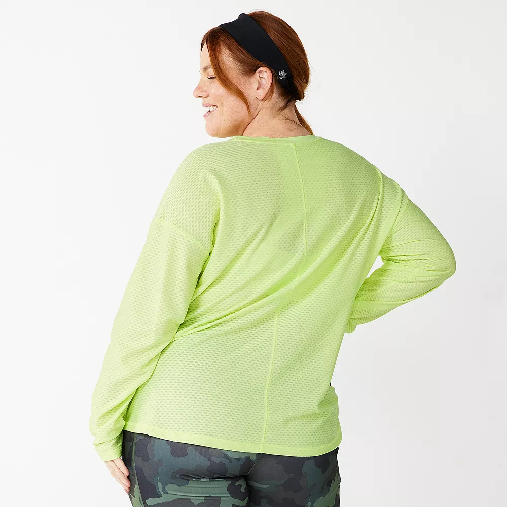 Plus Size Tek Gear® Mesh Crewneck Tee - Image 3