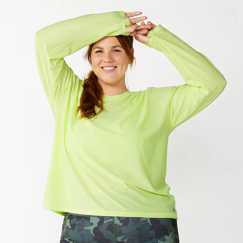 Plus Size Tek Gear® Mesh Crewneck Tee - Image 2