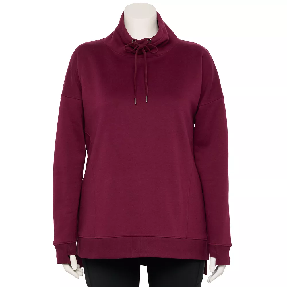 Plus Size Tek Gear® Ultrasoft Fleece Cowlneck Tunic