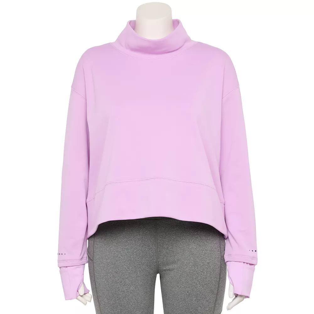 Plus Size Tek Gear® Run Mockneck Long Sleeve Top - Image 2