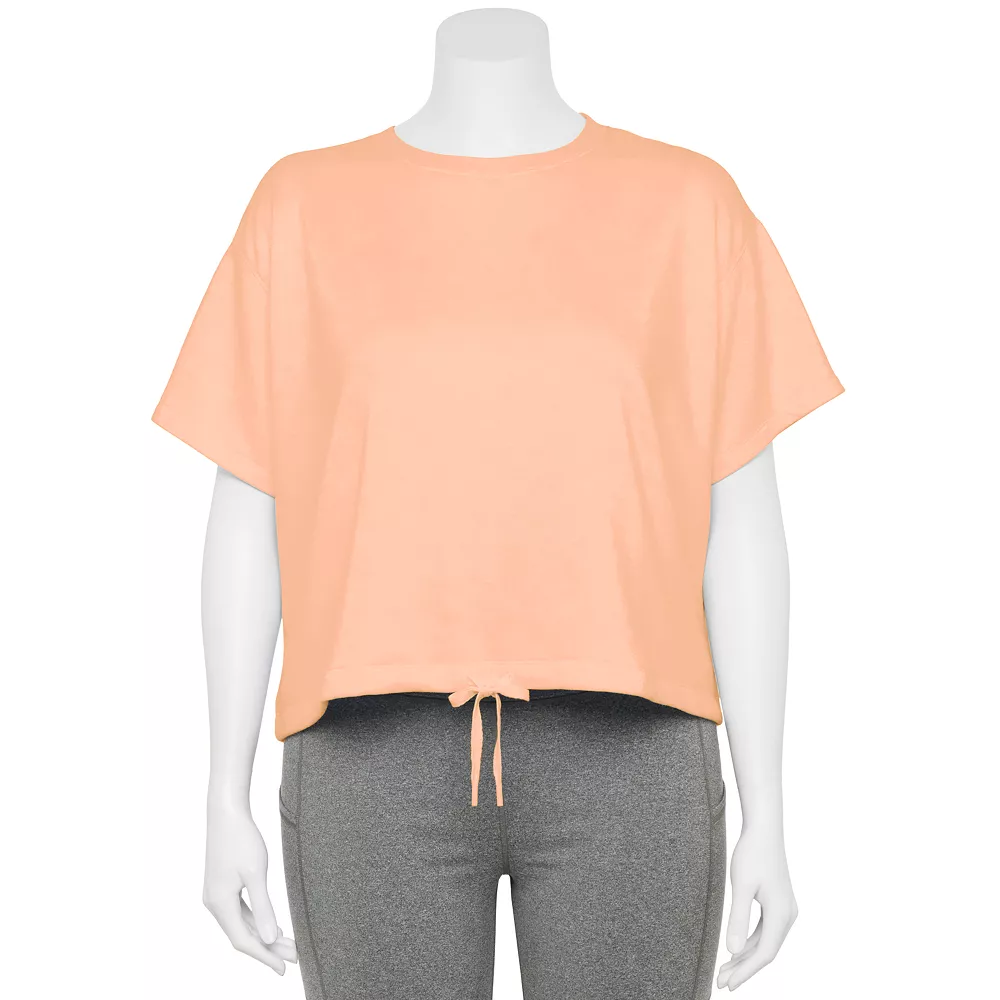 Plus Size Tek Gear® Stretch Fleece Cinched-Waist Top - Image 2