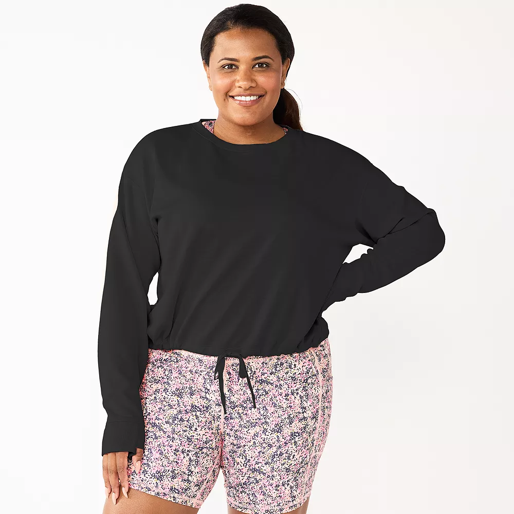Plus Size Tek Gear® Stretch Fleece Cinched-Waist Top - Image 4