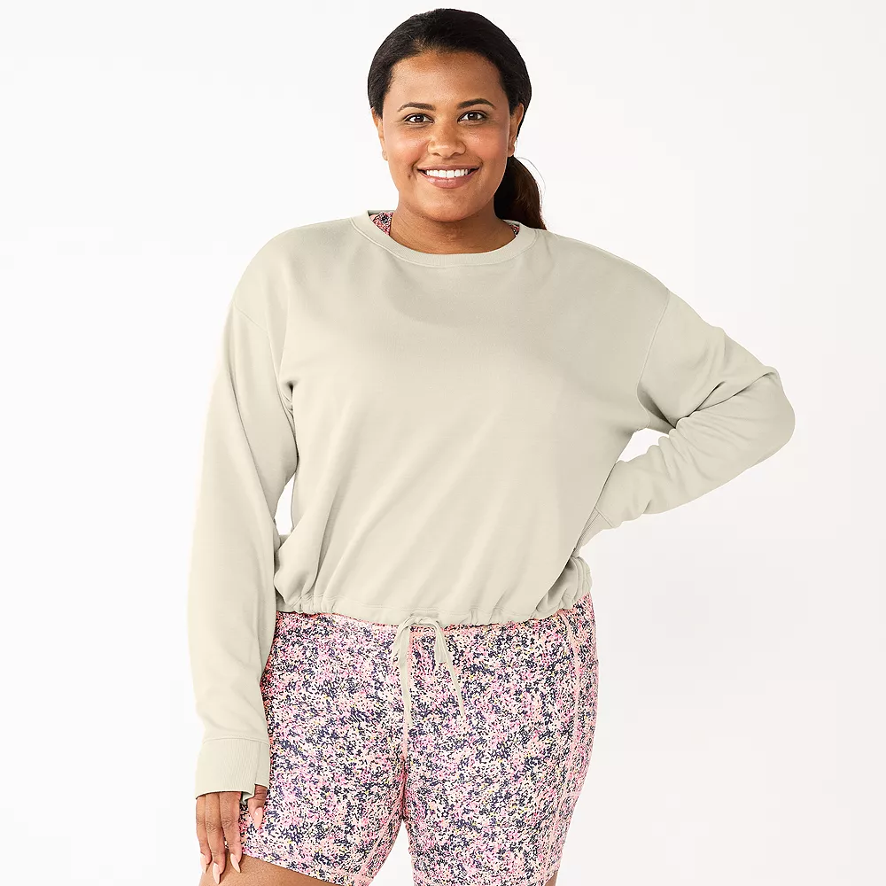 Plus Size Tek Gear® Stretch Fleece Cinched-Waist Top - Image 6