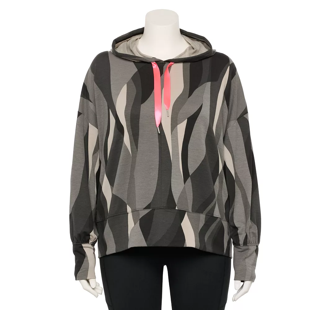 Plus Size Tek Gear® French-Terry Cropped Hoodie - Image 2