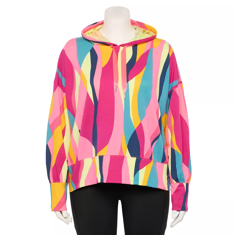 Plus Size Tek Gear® French-Terry Cropped Hoodie