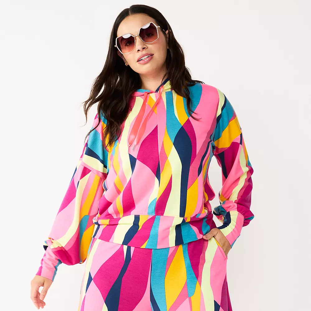 Women's Tek Gear® French-Terry Cropped Hoodie - Image 2